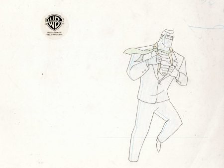 Superman the Animated Series Original Production Drawing: Superman Hot on Sale