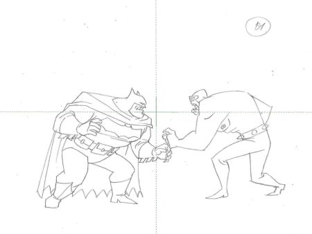 Batman The Animated Series Original Production Drawing: Batman and Mutant Leader Online