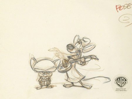 Animaniacs Original Production Drawing: Pinky And Brain For Discount