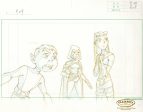 Teen Titans Original Production Drawing:  Starfire, Beast Boy, and Raven Hot on Sale