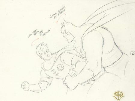 Batman The Animated Series Original Production Drawing: Batman and Robin Online Hot Sale