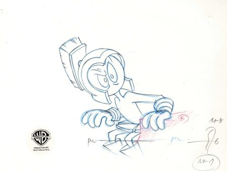 Looney Tunes Original Production Drawing:  Marvin The Martian Discount